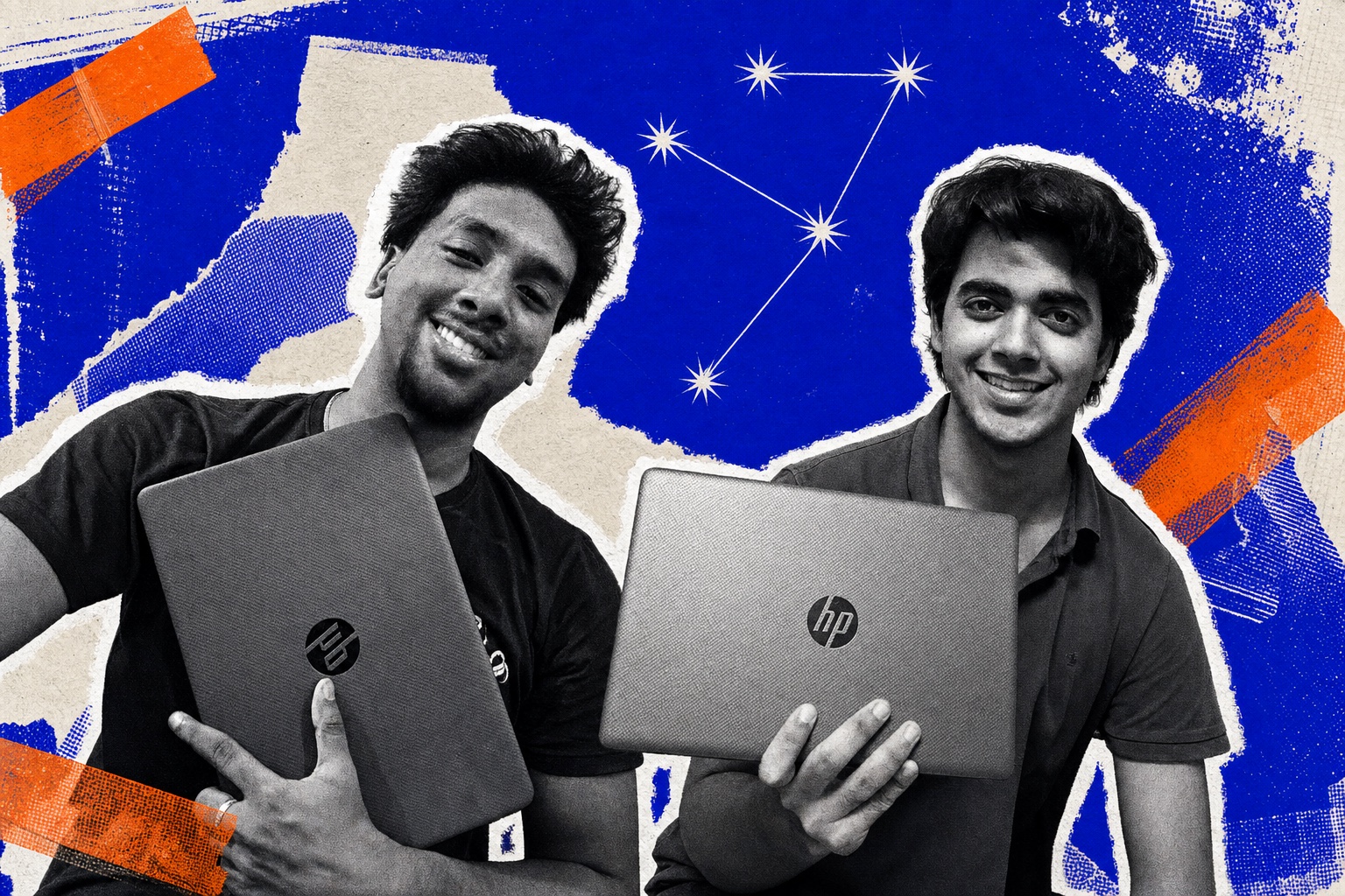 Aurora Global Hackathon winners holding their laptop prizes
